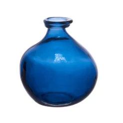 Vase Simplicity coloris bleu en grès - 18 cm