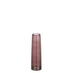 Vase soliflore en verre coloris marron Xandra - Ø 7 x H 23,5 cm