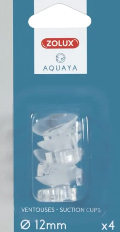 Ventouses pour aquarium coloris transparent Zolux Aquaya - Ø 12 mm x 4