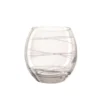 Verre à eau en verre cristallin avec un motif de lignes blanches Circle – 39 cl