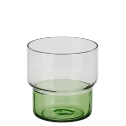 Verre vert/transparent Riga - Ø 8 x H 8,5 cm