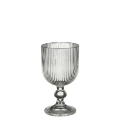 Verre à vin à pied en verre cannelé Merlot - Ø 14,5 x H 8 cm