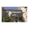 Voile d'ombrage carré extensible gris 3,6 m