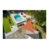 Voile ombrage orange triangulaire extensible - 5 m