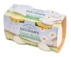 Yaourt brebis bio nature ½ écrémé Biochamps - 2 x 125 g