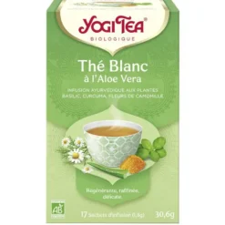 Yogi Tea Thé blanc aloé vera – La boîte de 17 sachets