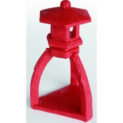 Zen Déco Pagoda Rouge Résine 9,5x10,8x16 cm